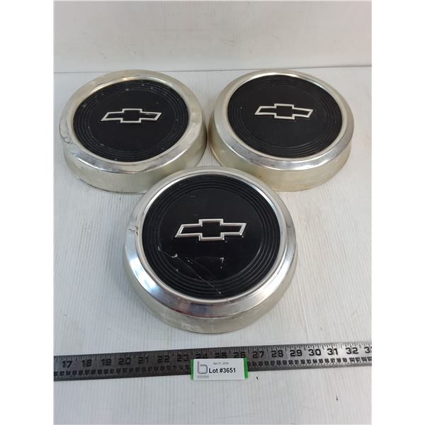 (3) Chevrolet 11" Wheel Covers