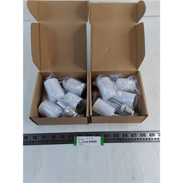 (2) New 4-Packs of Swivel Light Socket Extensions