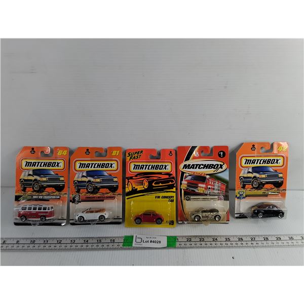 (5) Matchbox Die Cast Model Volkswagens, Sealed