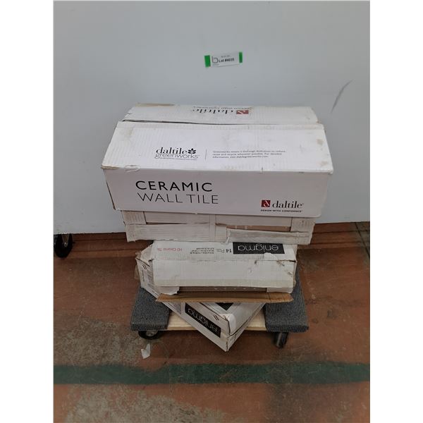 * (4) Boxes of Daltile/Enigma Ceramic Wall Tile - Dolly Not Included - PICK UP ONLY