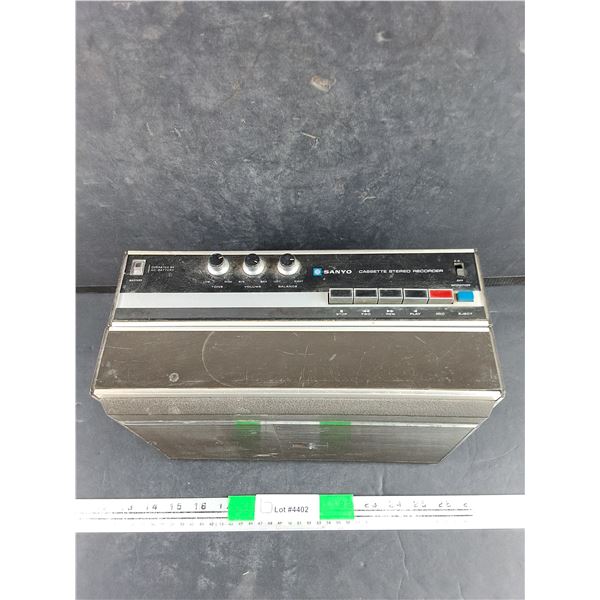 Sanyo Cassette Stereo Recorder - As Is