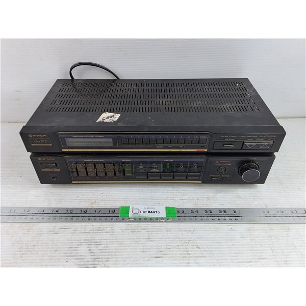 Hitachi Quartz AM/FM Stereo Tuner Amplifier - Powers On, As Is - PICK UP ONLY