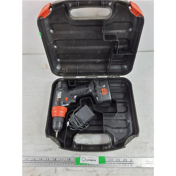 Black & Decker Cordless 14.4 V Drill w/Charger - As Is