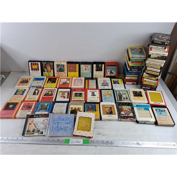 Assorted 8 Track Stereo Cartridges - Barry Manilow, Cat Stevens, Helen Reddy, Misc