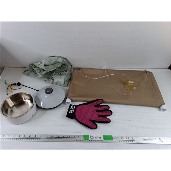 Apex Pet Bowl, Cat Window Seat, Cat Toy - Needs AA Batteries, Wahl Fur Glove
