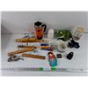 Image 1 : Stacking Doll, Stuffed Frog, Measuring Spoons, Hangers, Forehead Light, Insulated Cup, Misc