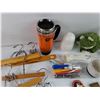 Image 3 : Stacking Doll, Stuffed Frog, Measuring Spoons, Hangers, Forehead Light, Insulated Cup, Misc