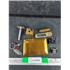 Image 1 : Vintage Lighter, Camera & Michael Jackson Keychains, Pens, Lipstick, Cigarette Case, Misc