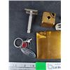 Image 2 : Vintage Lighter, Camera & Michael Jackson Keychains, Pens, Lipstick, Cigarette Case, Misc