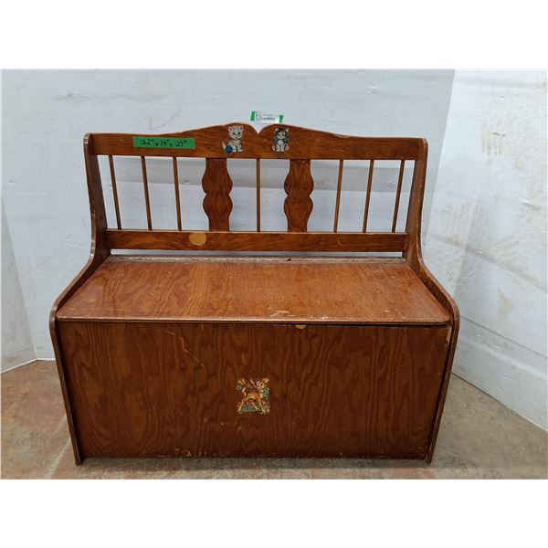 *Children's Wooden Bench with Storage- Cannot Ship