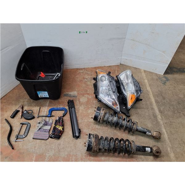 *27" Vehicle Headlights, 25.5" Shocks for Chevy Truck, Storage Tote, Misc. Cannot Ship