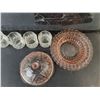 Image 2 : Glass Decanter, (6) Shot Glasses & Candy Dish - Pick Up Preferred