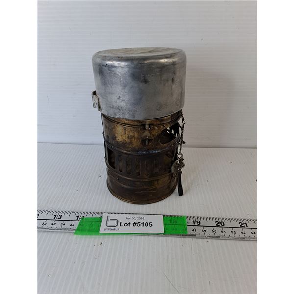 Vintage Brass Camping Stove 6.75"- Untested