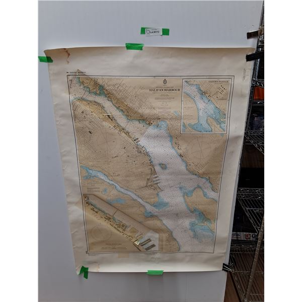 Halifax Harbour 1976 Map 46.5" x 33"- PICK UP