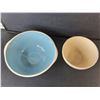 Image 2 : (2) Ceramic Mixing Bowls Up to 10" Diameter