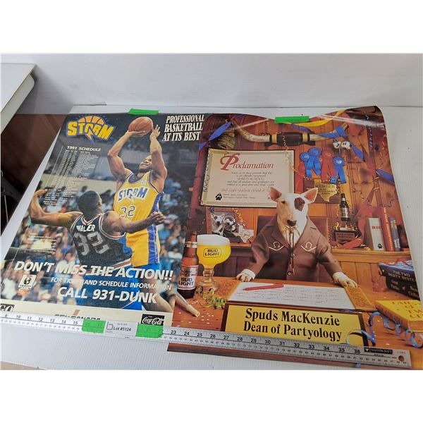 Bud Light & World Basketball League Posters Up to 24" x 17"