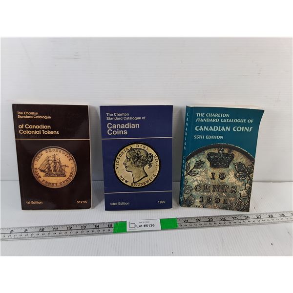 (3) Charlton Standard Canadian Coin Catalogues- 1st/53rd/55th Editions