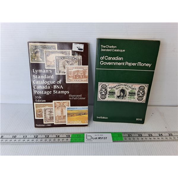 Lyman's Catalogue of Canadian Stamps 37th Ed. & Charlton Catalogue of Canadian Bills- 2nd Ed.