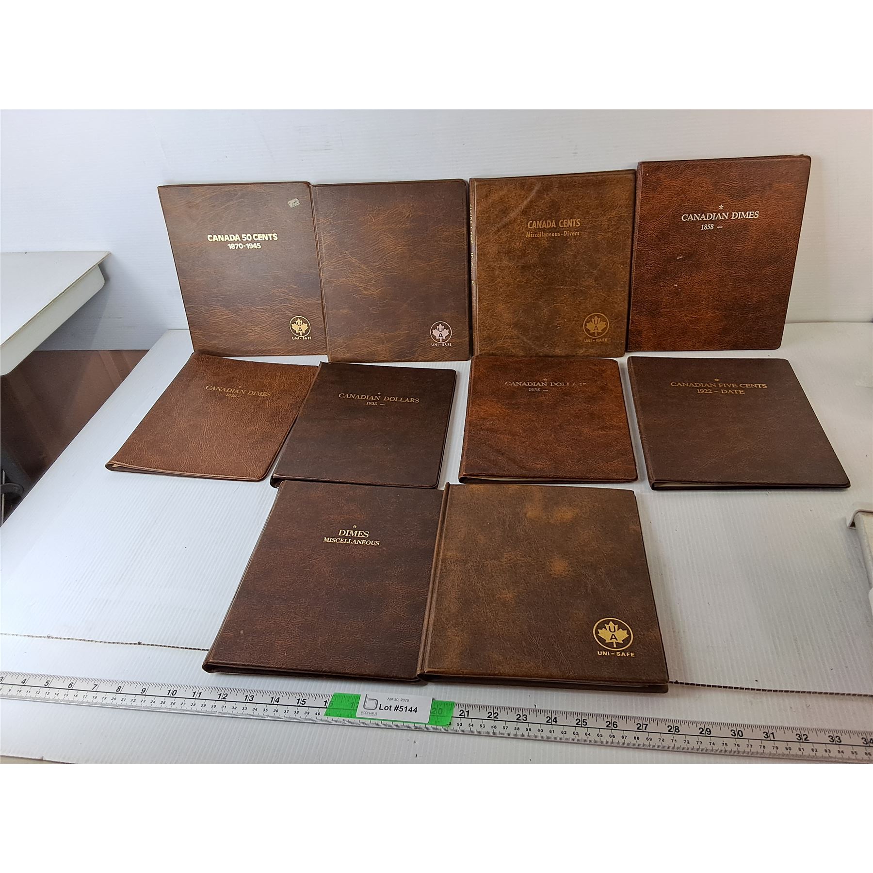 (10) Coin Display Books - Bodnarus Auctioneering