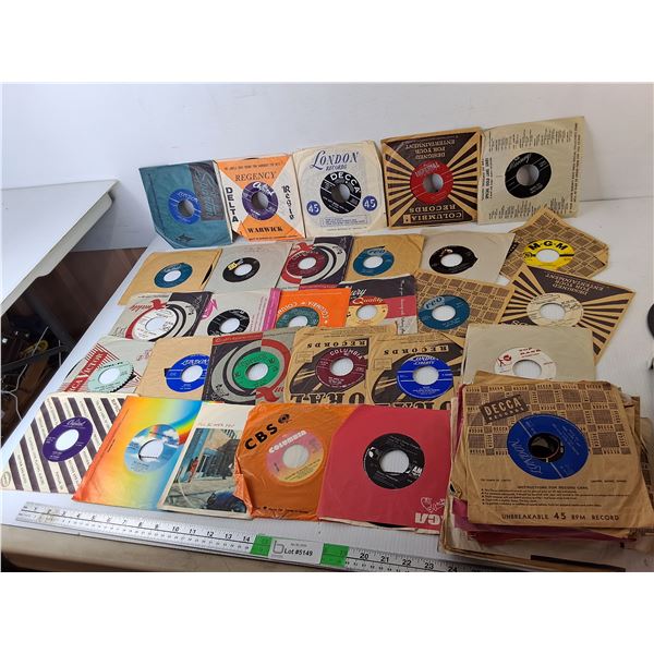 Vintage 45 Records- Fats Domino, Billy Grammer, The Four Lads, Misc.