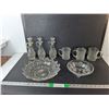 Image 1 : Glass Mugs, Footed Candy Bowl, Cruet Bottles, Misc.