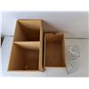 Image 2 : (2) Wooden Storage Boxes Up to 13.25" x 6.75" x 10 .75" & Glass Decanter