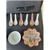 Image 2 : Asian Style Bowls, Soup Spoons, Creamer, Misc.