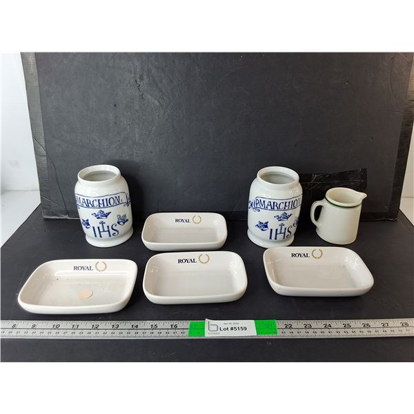 Ceramic Soap Holders, Creamer, Ceramic Jars