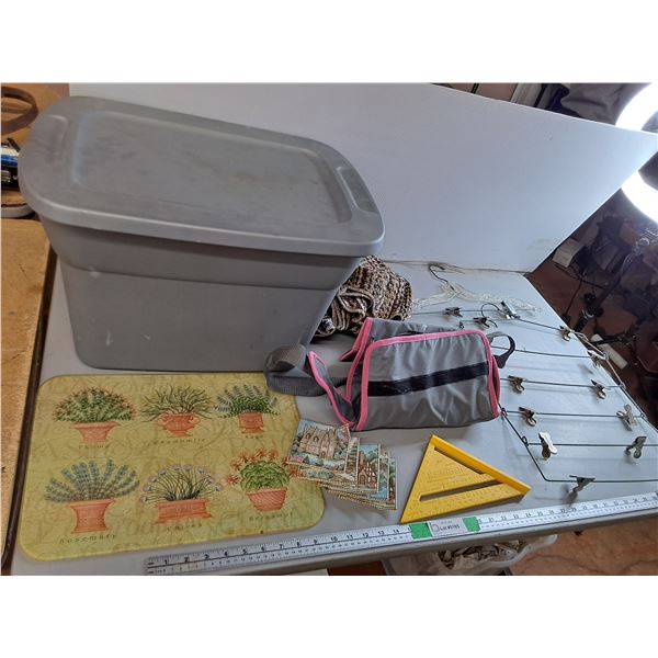 Tool Set, Storage Tote 20.5" x 14.25" x 13", Glass Cutting Board, Misc - PICK UP ONLY