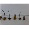 Image 2 : (10) Brass Animal Figurines/Note Holders Up to 4"