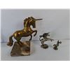 Image 2 : (6) Metal Unicorn Figurines Up to 7"