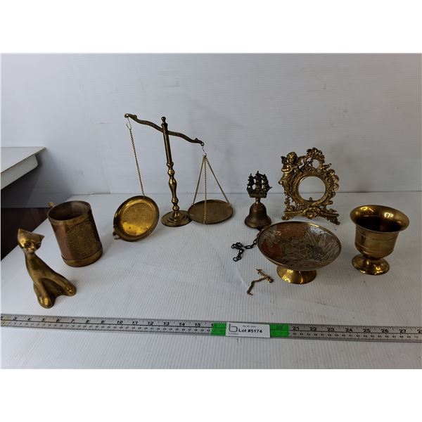 Brass Items- Scale- As Is, Bell, Goblet, Misc.
