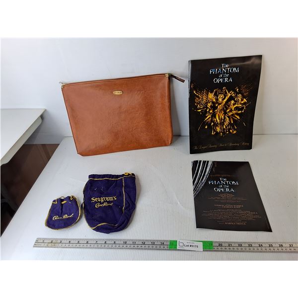 Phantom of the Opera Booklets, Jet Stream Leather Style Bag, Crown Royal Drawstring Bags