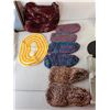 Image 2 : (6) Cloth Placemats, Knitted Slippers & Bag, Misc.