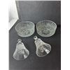 Image 3 : (6) Glass Bowls, Champagne Glass, (2) Bells- One Requires Repair