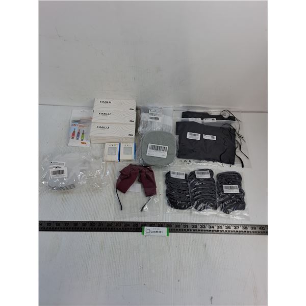 Assorted Sealed Items (Gap Brush,Eyewear, Screen Protectors, Anti-Blister Pads, Window Brush, Misc.)