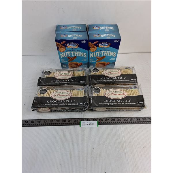 (8) Sealed Packages of Crackers (4-Nut Thins, 4-La Panzanella)