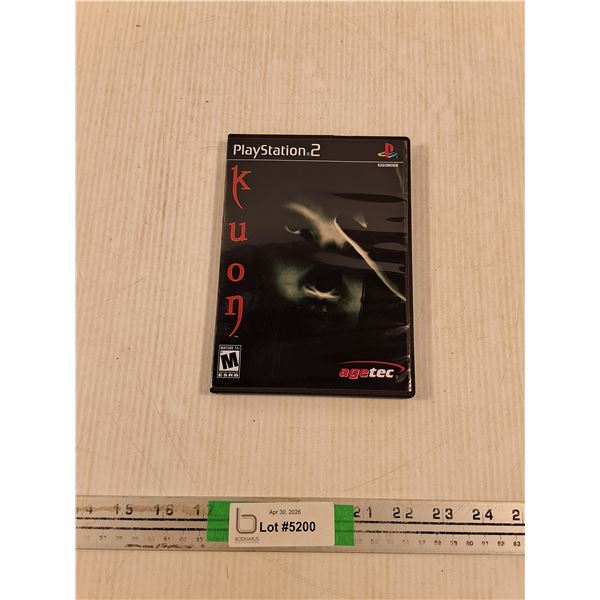 Kuan Play Station 2 Video Game ( as is, cannot authenticate)