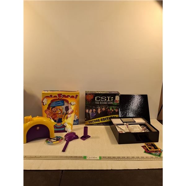 Pie Face Games, CSI- The Board Game (both as is)
