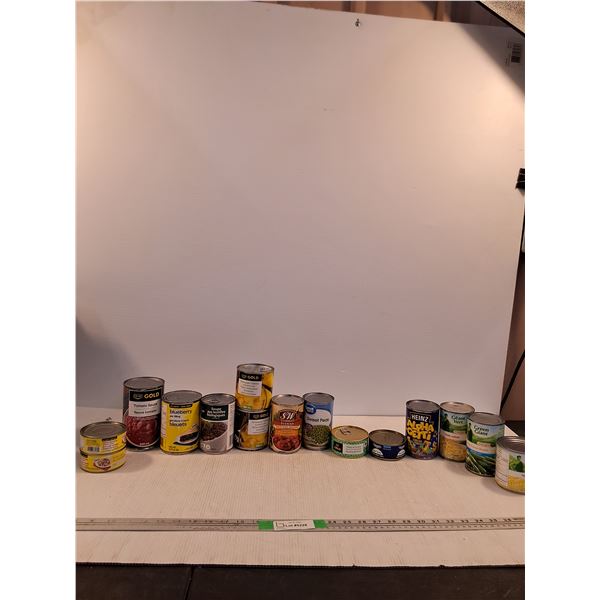 Canned Goods- Tomato Sauce, Blueberry Filling, Light Tuna, Pineapple Tidbits, Sweet Peas, Misc