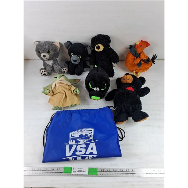 Assorted Stuffed Toys, VSA Sports Sack
