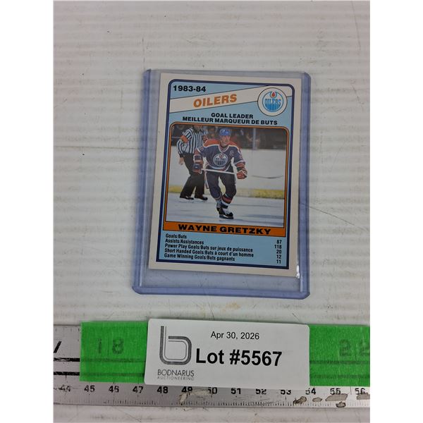 Vintage 1983/84 O Pee Chee Wayne Gretzky Oilers Hockey Card - CANNOT AUTHENTICATE