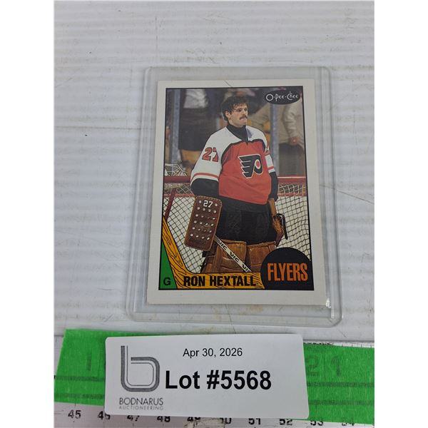 O Pee Chee Ron Hextall Flyers Hockey Card - CANNOT AUTHENTICATE