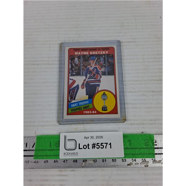 1983/84 NHL Wayne Gretzky Oilers Hockey Card - CANNOT AUTHENTICATE