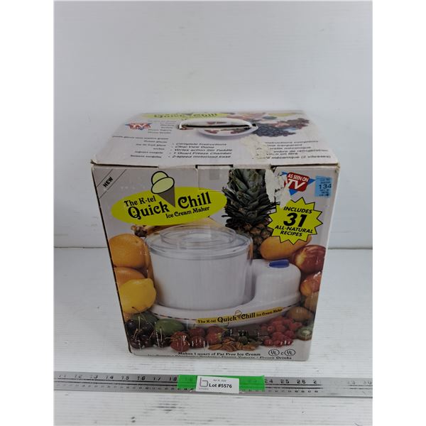 The K Tel Quick Chill Ice Cream Maker - appears NIB, As Is