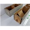 Image 4 : (2) Antique Wooden Garage Storage Boxes 19" x 5" x 6"