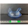 Image 1 : Blue Indiana Glass Hen on a Nest Candy Dish