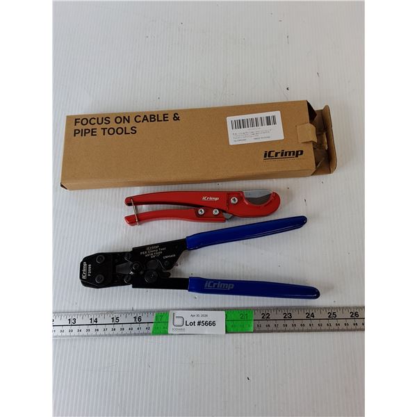 iCrimp Pex Clamp Tool & Pipe Cutter- NIB
