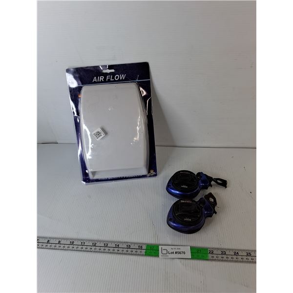 (2) Gear Drive Chalk Boxes & Car Hood Vent Cover