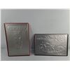 Image 2 : (2) Metal Signs 1934 Indian Motorcyle & Trespassing 11.75" x 8"